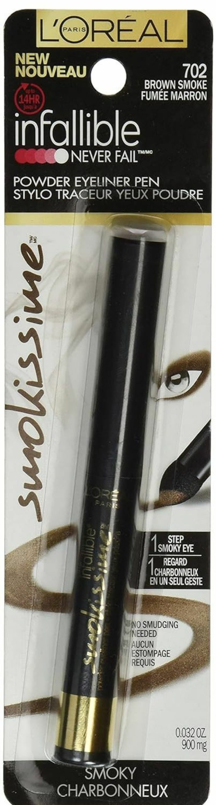 Makeup L'Oreal Paris | L'Oreal Paris Makeup Infallible Super Slim Long-Lasting Liquid Eyeliner, Ultra-Fine Felt Tip, Quick Drying Formula, Glides On Smoothly, Brown, 0.03 Fl Oz., 1 Count