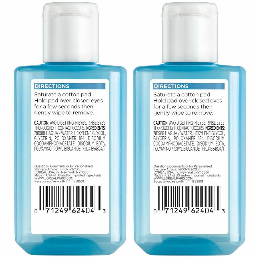 Skincare L'Oreal Paris | L'Oreal Paris Clean Artiste Oil Free Eye Makeup Remover, 2 Count