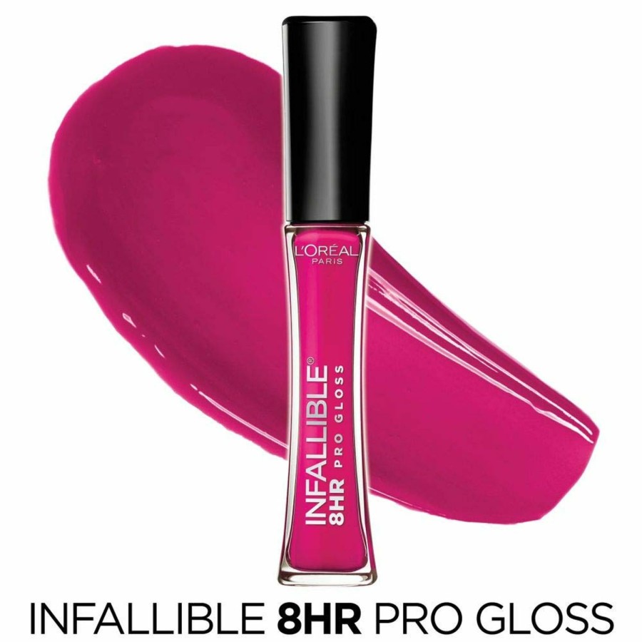 Makeup L'Oreal Paris | L'Oreal Paris Makeup Infallible 8 Hour Hydrating Lip Gloss, Raisin, 0.21 Fl Oz