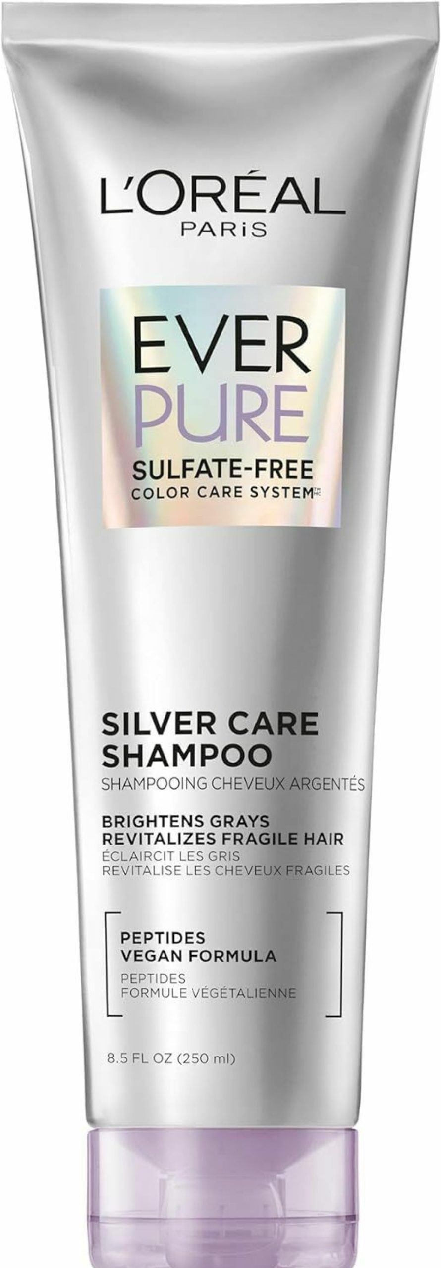 New Arrivals L'Oreal Paris | L'Oreal Paris Everpure Silver Care Sulfate Free Shampoo, Brightening And Nourishing Hair Care For Gray And Silver Hair, Vegan Formula With Peptides, 8.5 Fl Oz