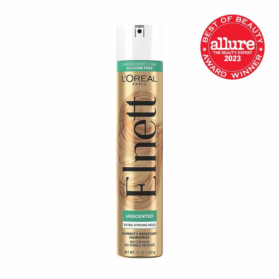 Hair Care L'Oreal Paris | L'Oreal Paris Elnett Satin Hairspray Extra Strong Hold Unscented 11 Oz; (Packaging May Vary)