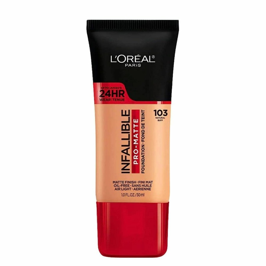 Beauty Essentials L'Oreal Paris | L'Oreal Paris Cosmetics Makeup Infallible Pro-Matte Liquid Longwear Foundation, Creme Cafe, 1 Fl Oz.