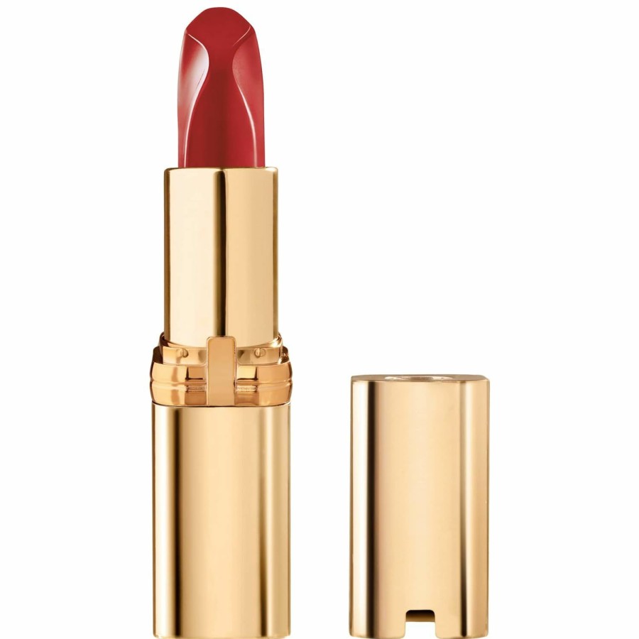 Makeup L'Oreal Paris | L'Oreal Paris Colour Riche Red Lipstick, Long Lasting, Satin Finish Smudge Proof Lipstick With Hydrating Argan Oil & Vitamin E, Reds Of Worth, Respected Red, 0.13 Oz