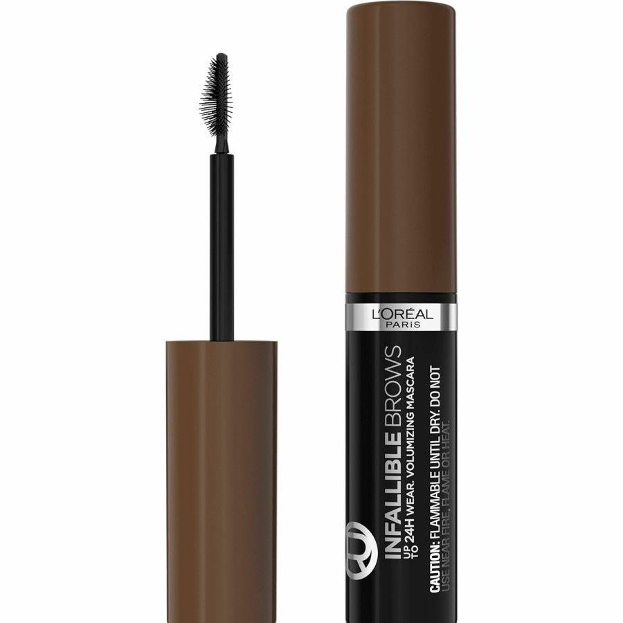 Makeup L'Oreal Paris | L'Oreal Paris Infallible Volumizing 24H Wear Brow Mascara, Long Lasting Eyebrow Makeup For 2X Fuller Eyebrows, 8.0 Light Blonde, 0.13 Fl Oz