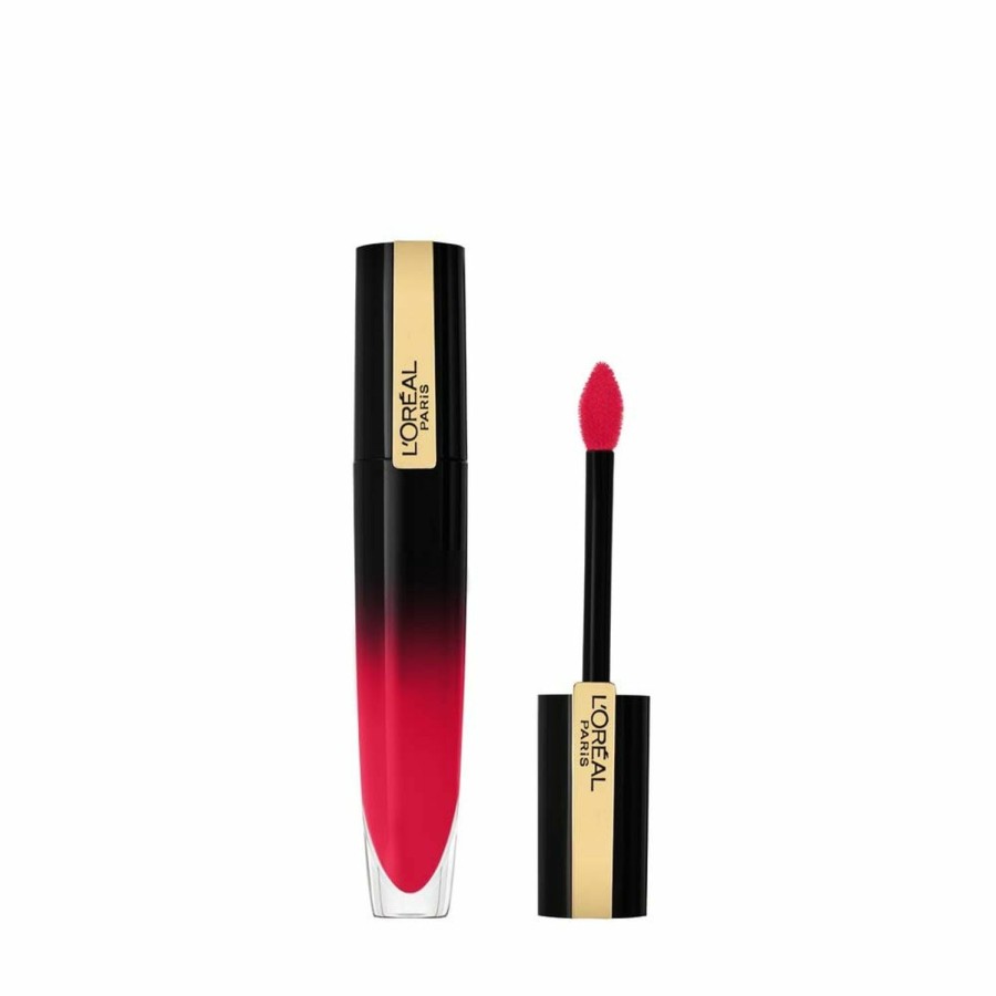 Beauty Essentials L'Oreal Paris | L'Oreal Paris Brilliant Signature Shiny Lip Stain Lipstick, Be Uncontrollable 0.21 Fl Oz.