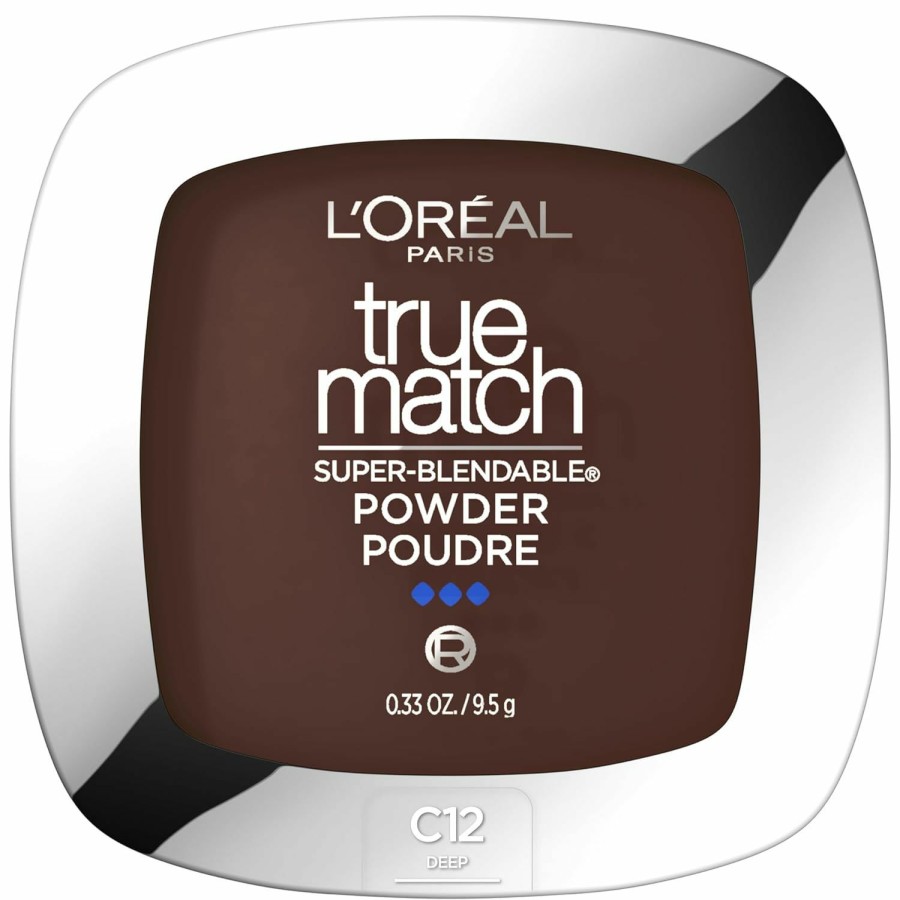 Beauty Essentials L'Oreal Paris | L'Oreal Paris True Match Super Blendable Oil Free Powder Foundation, N2 Light, 0.33 Oz, Packaging May Vary