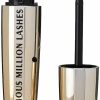 Beauty Essentials L'Oreal Paris | L'Oreal Paris Makeup Voluminous Million Lashes Mascara, Volumizing Collagen Infused Eye Makeup, Amplifying Mascara Brush, Washable, Blackest Black, 0.3 Fl Oz., 2 Count