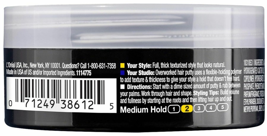 Hair Care L'Oreal Paris | L'Oreal Paris Studio Line Overworked Hair Putty, 1.7 Oz.