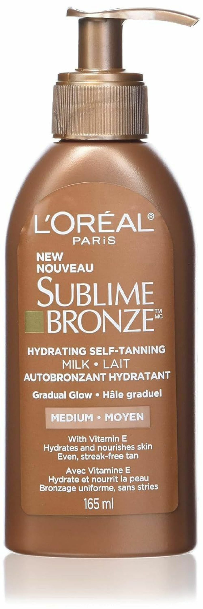 Skincare L'Oreal Paris | L'Oreal Paris Skincare Sublime Bronze Hydrating Sunless-Tanning Milk Medium, Sunless Tanning Lotion, 5.5 Fl. Oz.