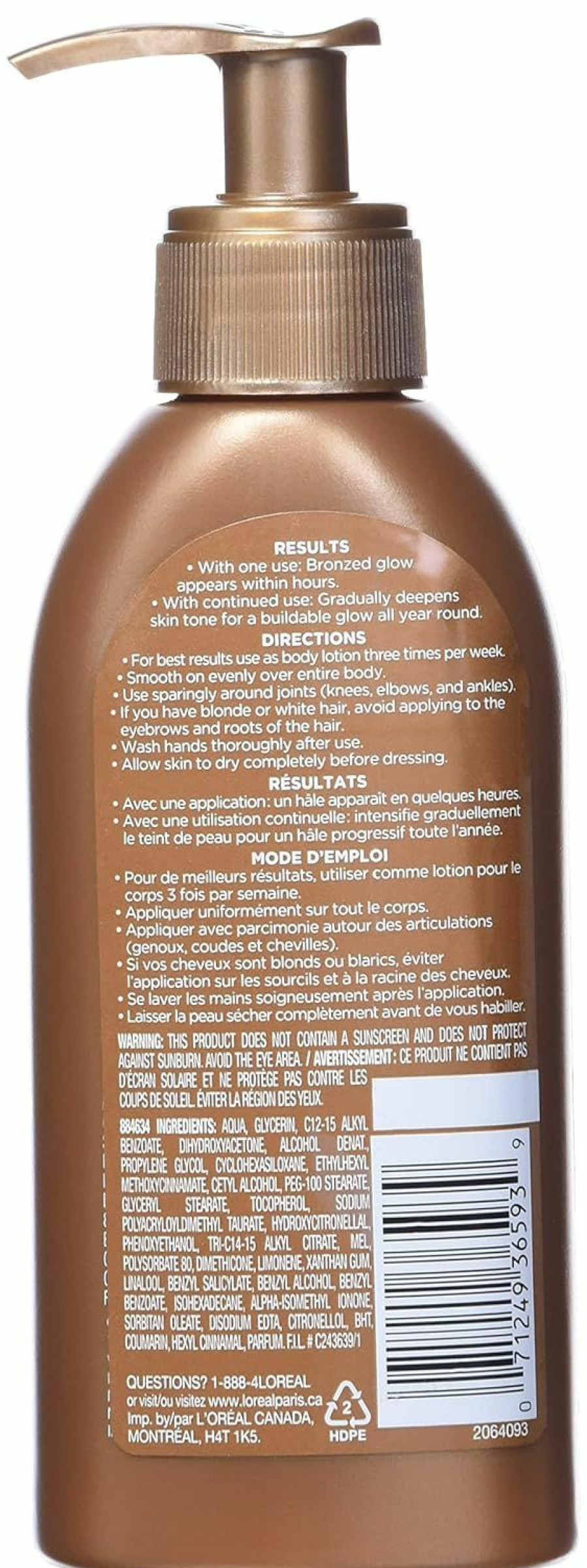 Skincare L'Oreal Paris | L'Oreal Paris Skincare Sublime Bronze Hydrating Sunless-Tanning Milk Medium, Sunless Tanning Lotion, 5.5 Fl. Oz.