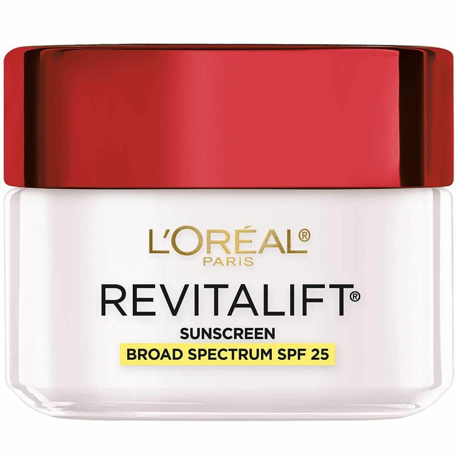 Beauty Essentials L'Oreal Paris | L'Oreal Paris Revitalift Anti-Wrinkle And Firming Face Moisturizer With Spf 25, Pro-Retinol And Centella Asiatica, Paraben Free, 1.7 Oz (Packaging May Vary)