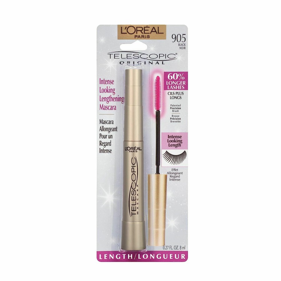 Best Sellers L'Oreal Paris | L'Oreal Paris Makeup Telescopic Original Lengthening Mascara, Carbon Black, 0.27 Fl Oz (Pack Of 1)