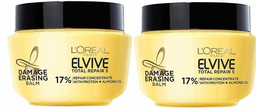 Best Sellers L'Oreal Paris | L'Oreal Paris Elvive Total Repair 5 Damage-Erasing Balm With Almond And Protein, 8.5 Ounce