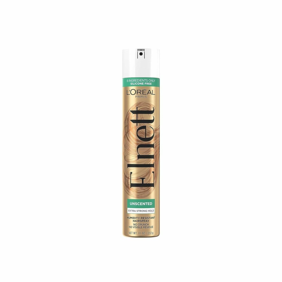 Hair Care L'Oreal Paris | L'Oreal Paris Hair Care Elnett Satin Extra Strong Hold Hairspray For Color Treated Hair, Long Lasting Plus Humidity Resistant Hair Spray, 11 Oz, (Pack Of 2)