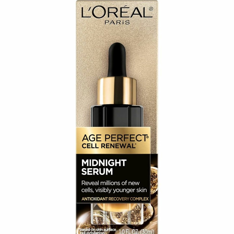 Skincare L'Oreal Paris | L'Oreal Paris Age Perfect Anti-Aging Midnight Face Serum, Reduce Wrinkles 1Oz + Eye Cream Sample