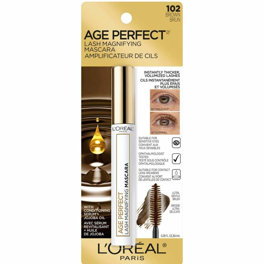 Makeup L'Oreal Paris | L'Oreal Paris Age Perfect Lash Magnifying Mascara, Brown, 0.28 Ounce