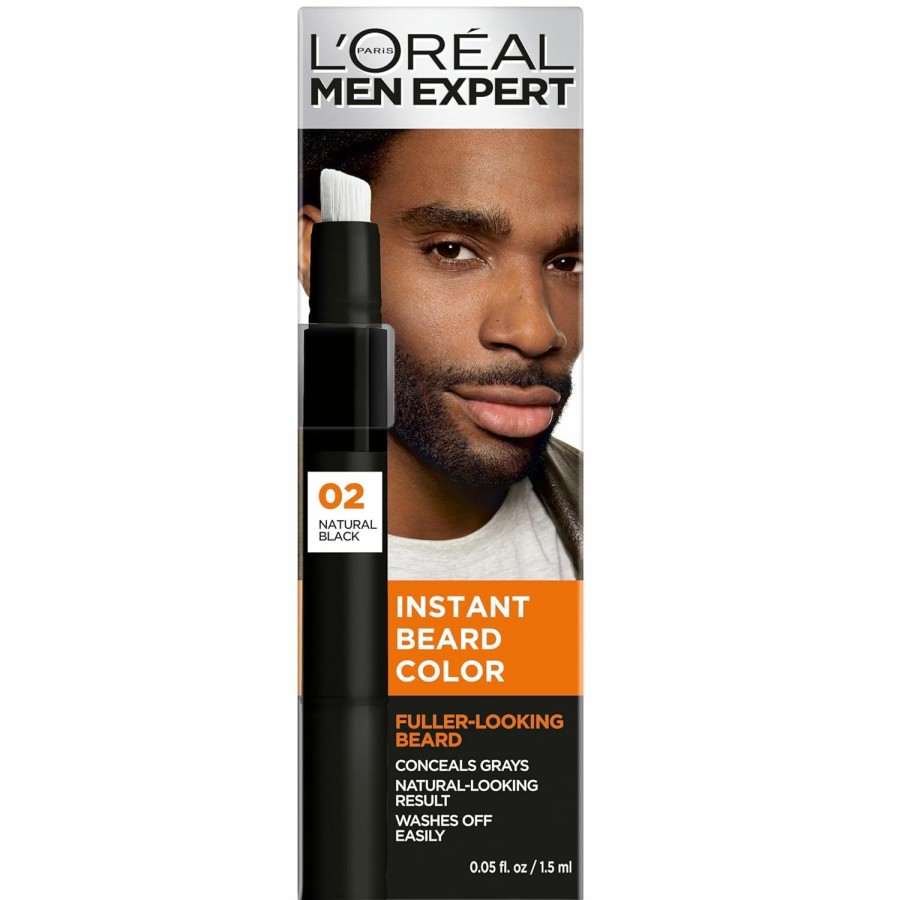 New Arrivals L'Oreal Paris | L'Oreal Paris Men Expert Instant Temporary Beard Color, Beard Filler For A Natural And Fuller-Looking Beard, 03 Dark Brown, 0.05 Fl Oz