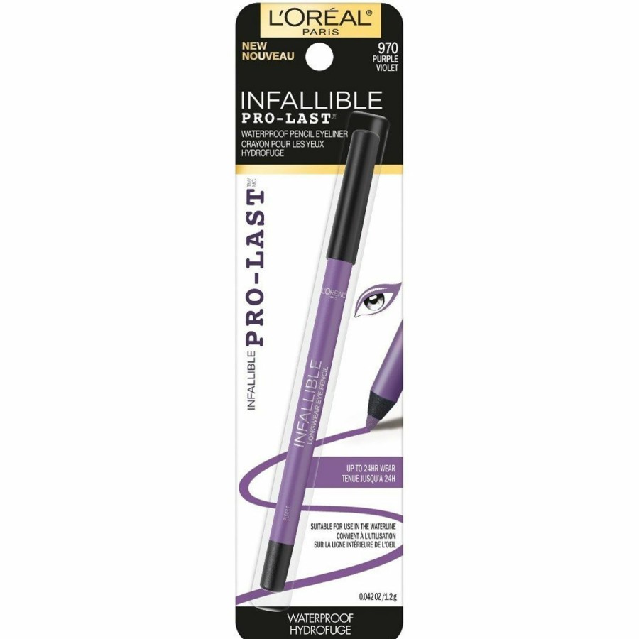 Makeup L'Oreal Paris | L'Oreal Paris Cosmetics Infallible Pro-Last Waterproof Pencil Eyeliner, Black, 0.042 Ounce,1 Count