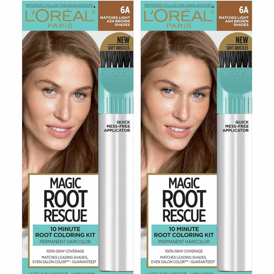 Hair Color L'Oreal Paris | L'Oreal Paris Magic Root Rescue 10 Minute Root Hair Coloring Kit, Permanent Hair Color With Quick Precision Applicator, 100 Percent Gray Coverage, 7 Dark Blonde, 1 Kit (Packaging May Vary)