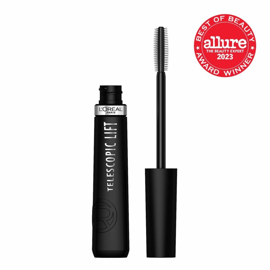 Best Sellers L'Oreal Paris | L'Oreal Paris Telescopic Lift Mascara, Lengthening And Volumizing Eye Makeup, Lash Lift With Up To 36Hr Wear, Washable, Blackest Black, 0.33 Fl Oz