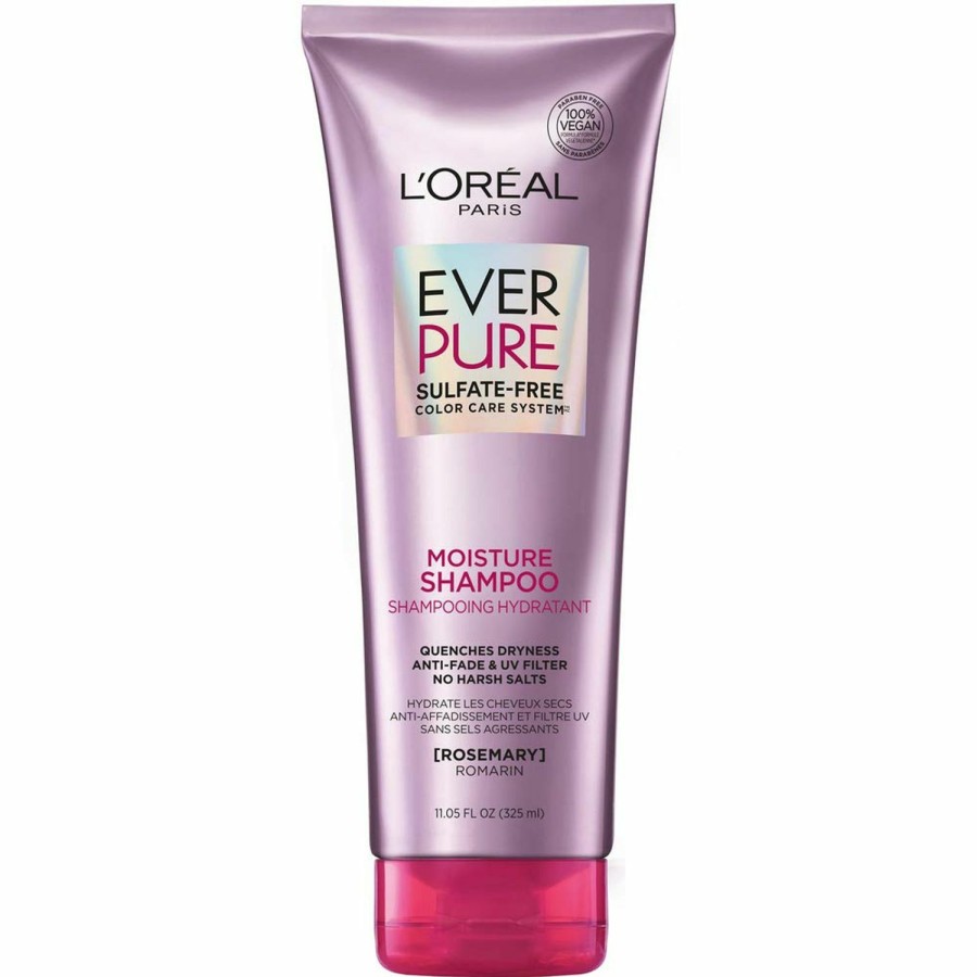 Best Sellers L'Oreal Paris | L'Oreal Paris Everpure Moisture Sulfate Free Shampoo For Color-Treated Hair, Rosemary, 33.8 Fl; Oz