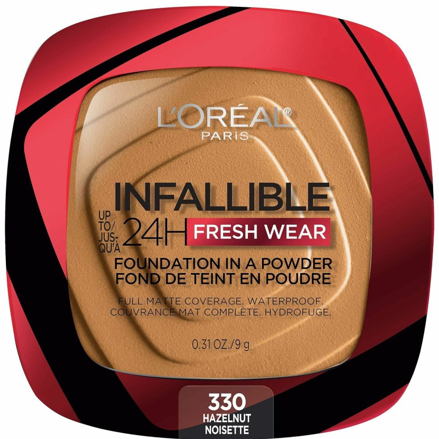 Best Sellers L'Oreal Paris | L'Oreal Paris Makeup Infallible Fresh Wear Foundation In A Powder, Up To 24H Wear, Waterproof, Vanilla, 0.31 Oz.